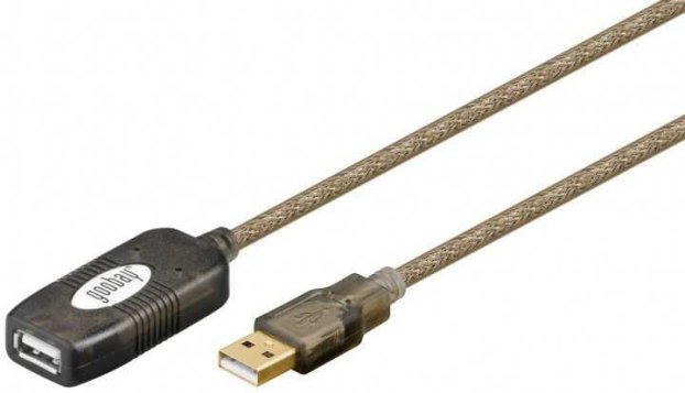 Cablu USB 2.0 A tata - A mama negru 5m